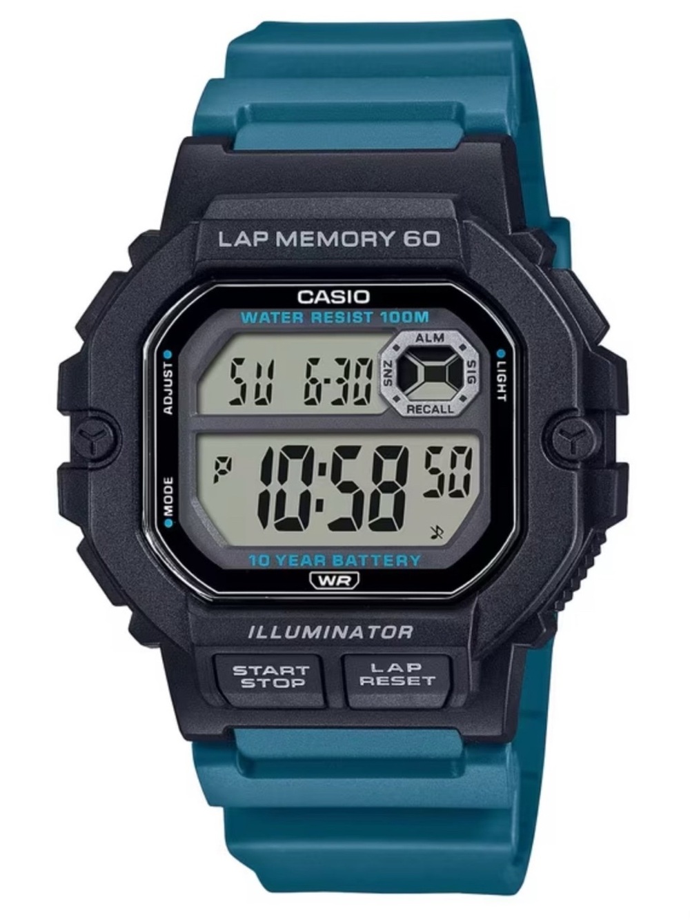 Casio Digital Men Watch blue and black WS-1400H-3AV